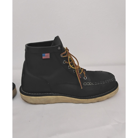 Danner Bull Run Moc Toe Work Boots Men\'s 11.5 Black Steel Toe Lace Up *W4778 main image 5